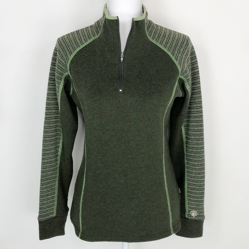 KUHL Chianti Fleece Lined Green Half ZIP